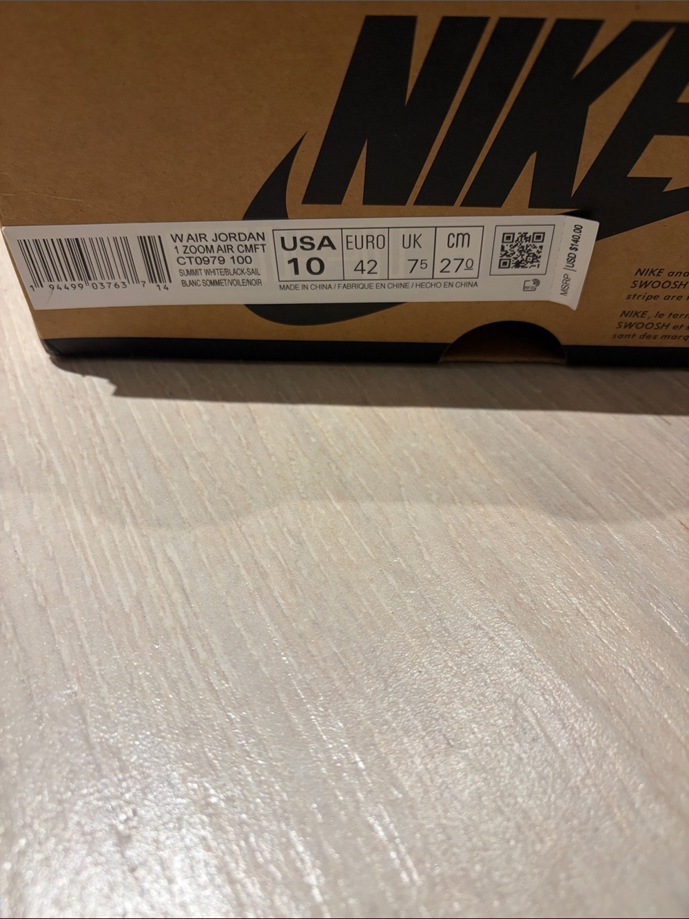 Nike Air Jordan High-Top Sneakers in Beige and Black - Picture 2 of 5